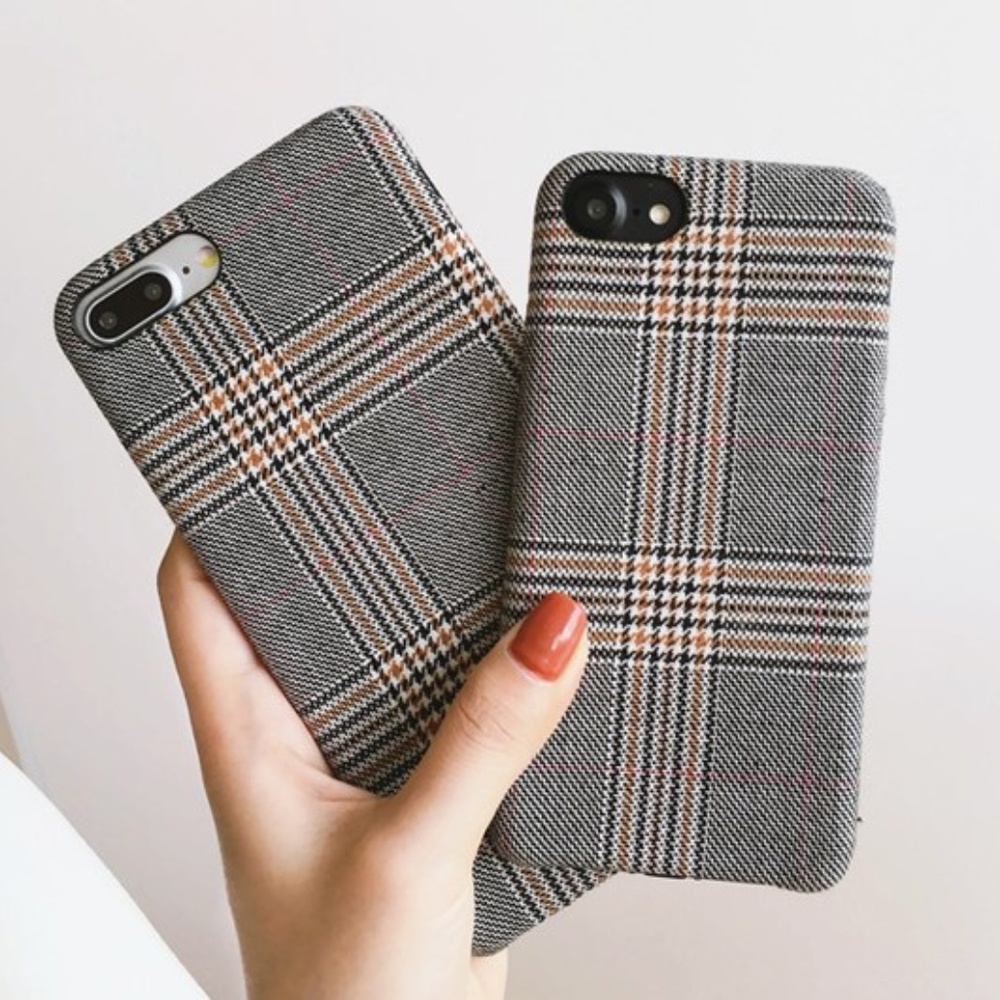 iPhone Fabric Grid Case